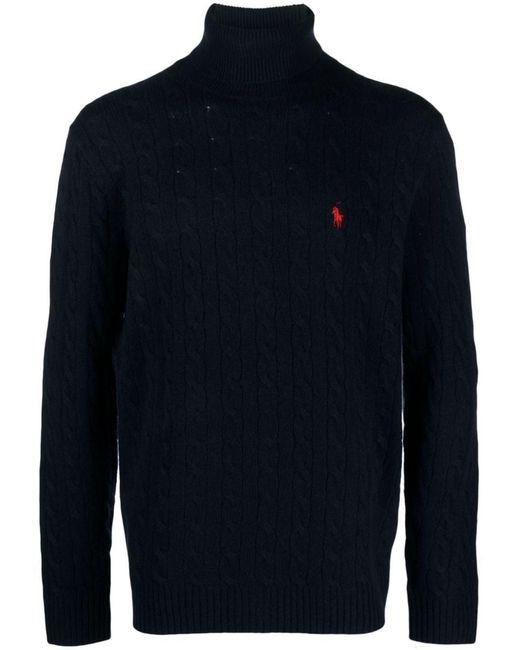 Ralph Lauren Blue Logoed Sweater for men