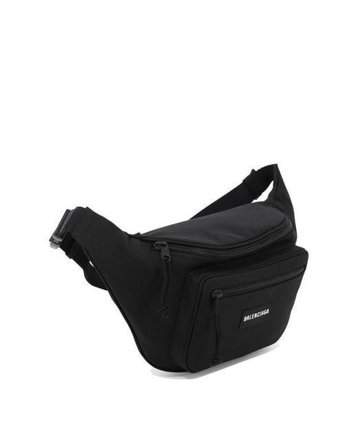 Balenciaga Black "Explorer" Belt Bag for men