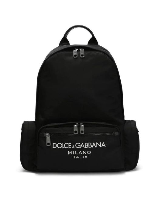 Dolce & Gabbana Black Nylon Backpack Bags for men