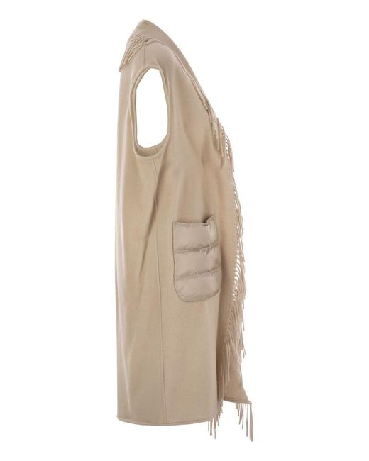 Herno Natural Wool And Cashmere Sleeve Coat