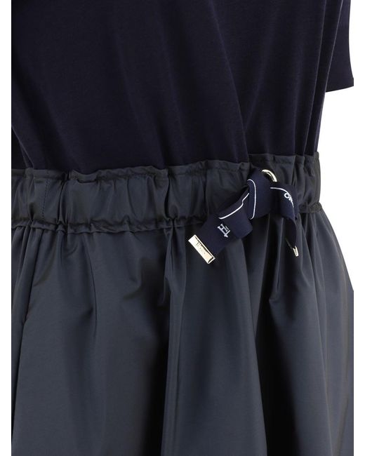 Herno Dress With Drawstring in Blue | Lyst