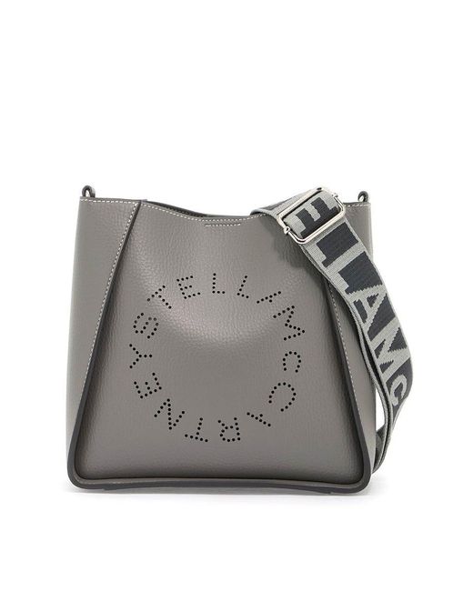 Stella McCartney Gray Grained Alter Mat Stella Logo Crossbody Bag