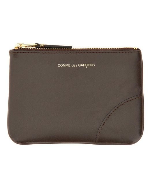 Comme des Garçons Brown Small Clutch With Zipper