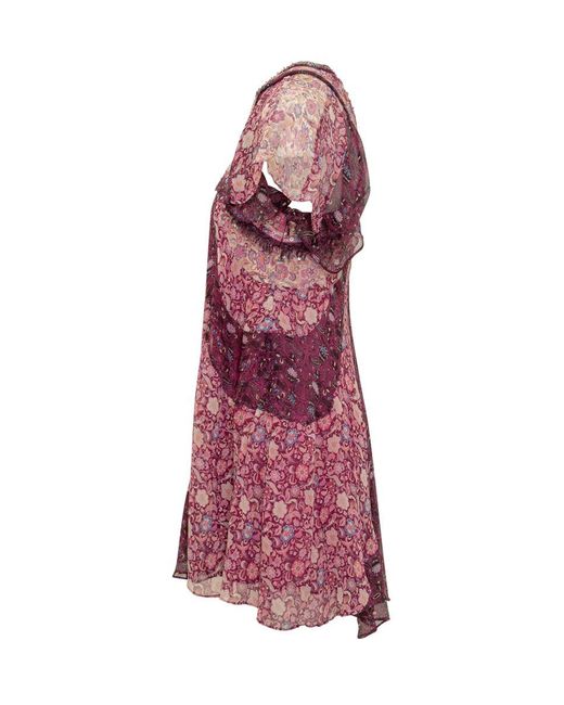 Isabel Marant Purple Short Dress