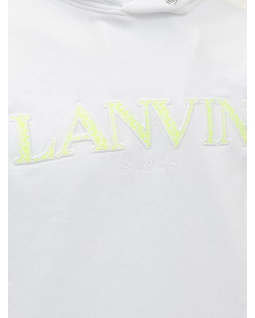 Lanvin White Sweatshirt With Logo for men