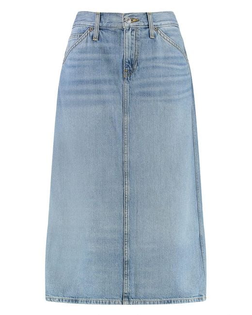 Re/done Blue Denim Skirt