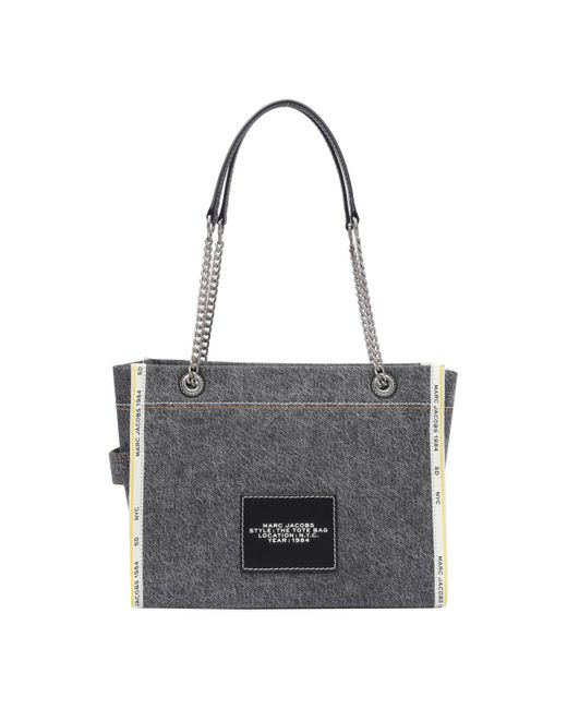 Marc Jacobs Gray 'the Denim Chain Medium Tote' Shoulder Bag