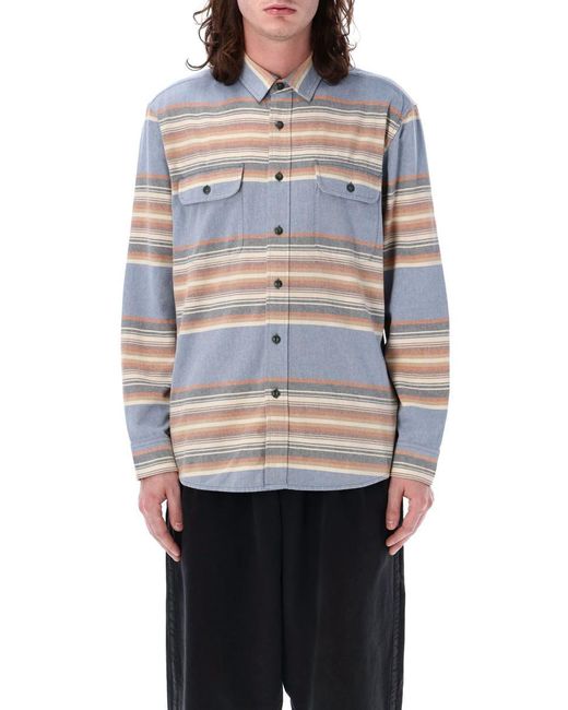 Pendleton Gray Striped Beach Shack Shirt for men