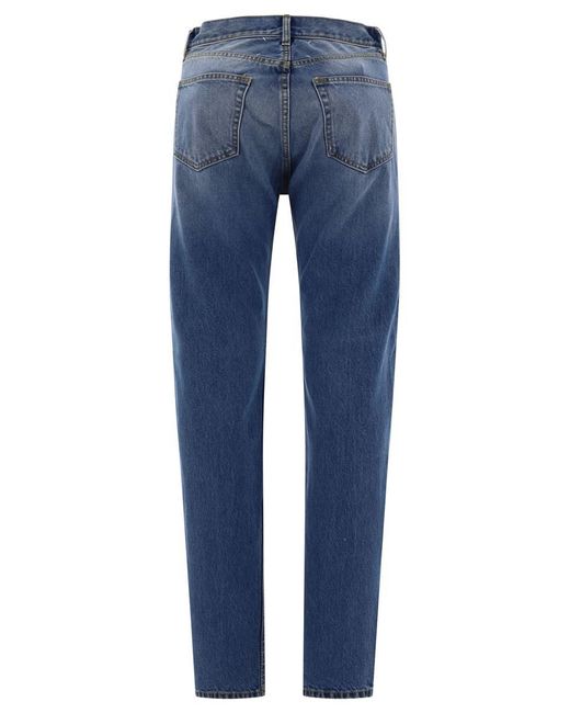 Maison Margiela Blue Jeans With Embroidered Logo for men