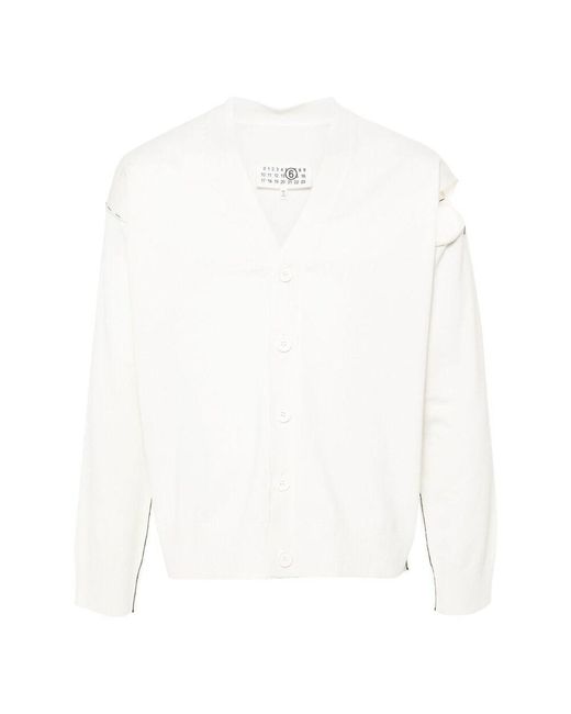 MM6 by Maison Martin Margiela White Sweaters for men