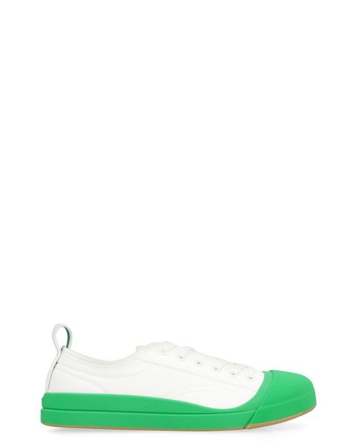 Bottega Veneta Green Vulcan Fabric Low-top Sneakers for men