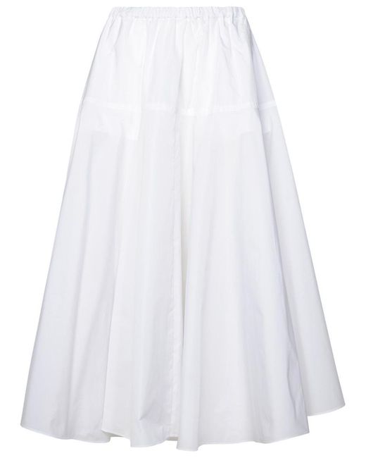 Patou White Recycled Polyester Skirt
