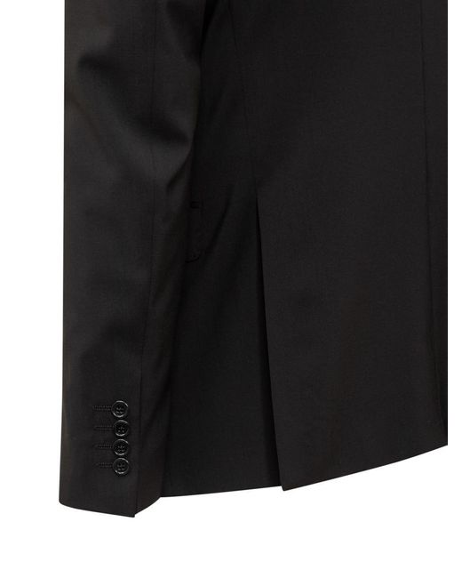 Emporio Armani Black Single-Breasted Blazer for men