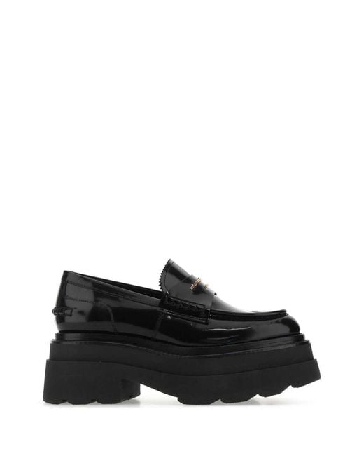 Alexander Wang Black Leather Carter Loafers