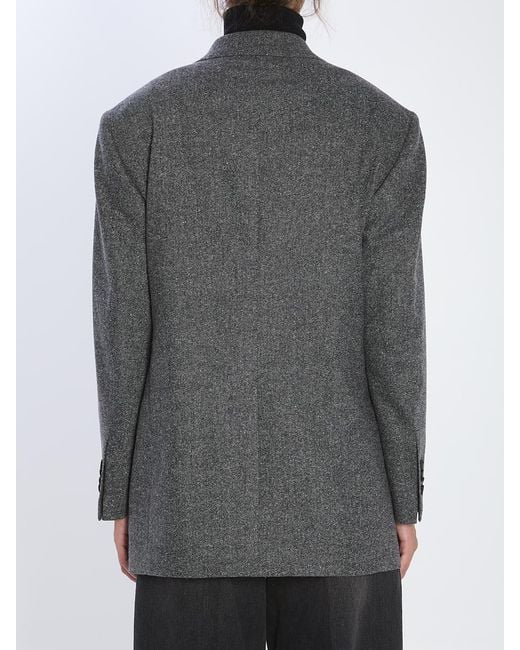 Tagliatore Gray Wool Tweed Jacket