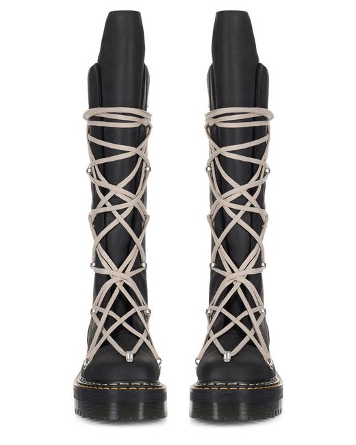 Dr. Martens Black Boot "Quad Sole Pentalace"