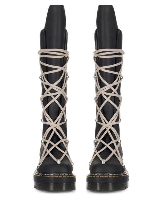 Dr. Martens Black Boot "Quad Sole Pentalace"