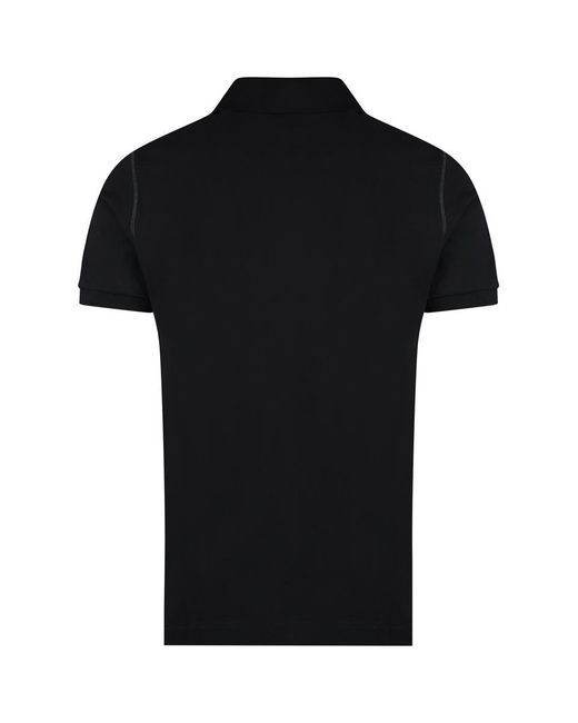 Dolce & Gabbana Black Cotton-piqué Polo Shirt for men