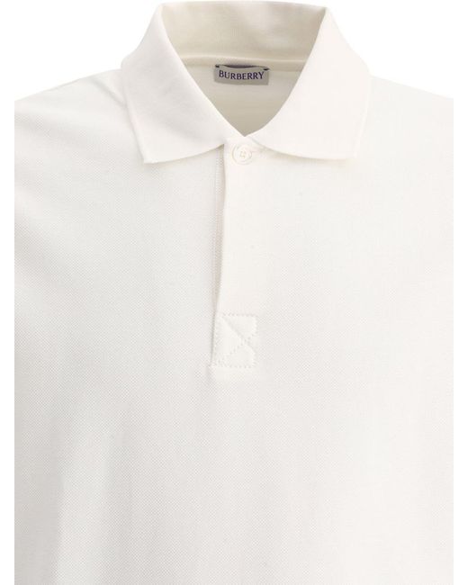 Burberry White "Ekd" Polo Shirt for men