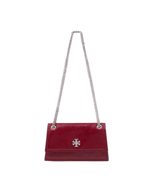 Tory Burch Red Kira Turnlock Mini Shoulder Bag