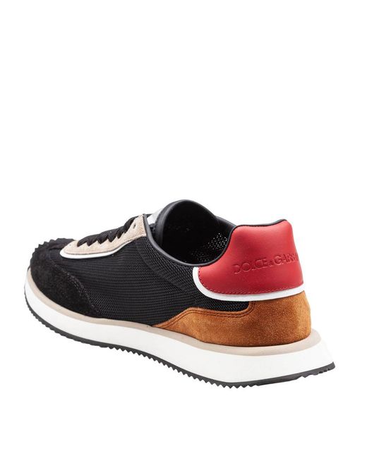 Dolce & Gabbana Black Canvas And Suede Sneakers for men