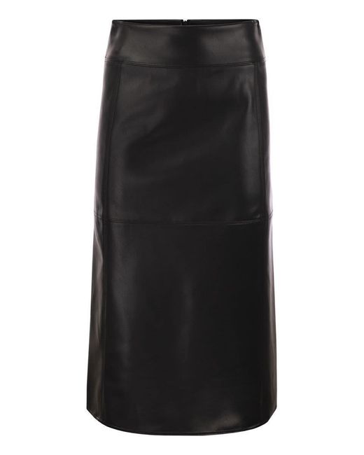 Max Mara Black Rimini - Coated Fabric Skirt