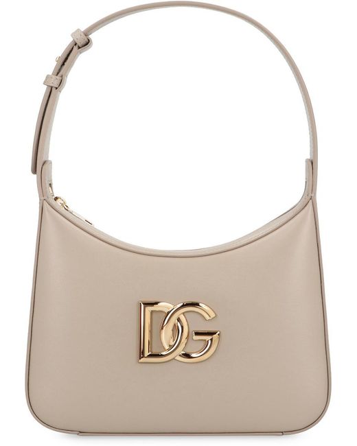 Dolce & Gabbana Gray 3.5 Leather Shoulder Bag