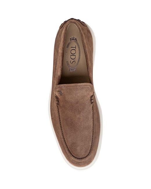 Tod's Brown Loafer Slipper In Leather for men