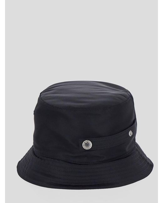 Alexander McQueen Blue Graffiti Logo Bucket Hat for men