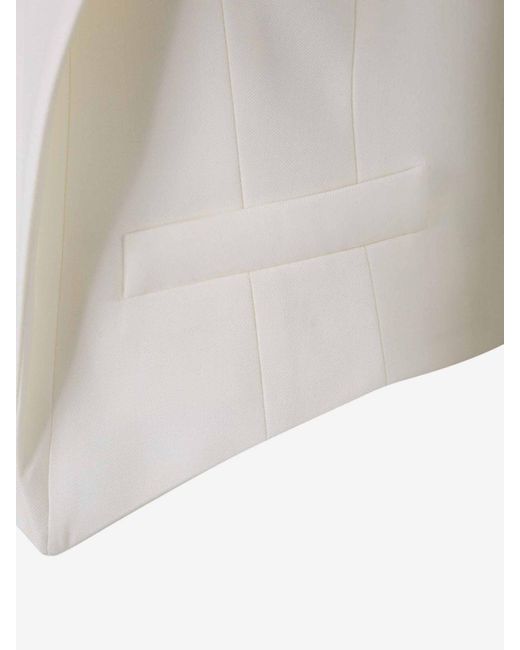 Alexander McQueen White Double Layer Vest