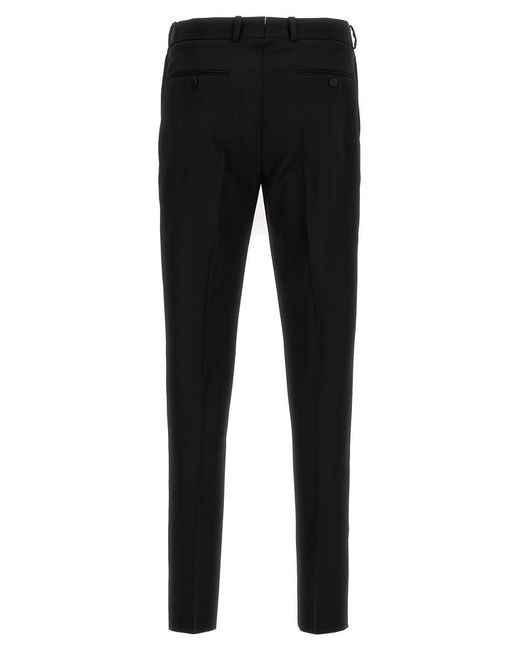 Alexander McQueen Black Tucked-up Evening Pants for men