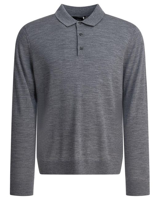 Vince Gray Merino Wool Polo Shirt for men
