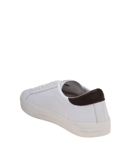 Date White Leather Sneakers for men