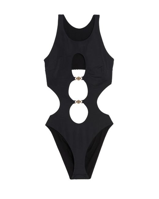 Versace Black Jellyfish One-piece Swimsuit