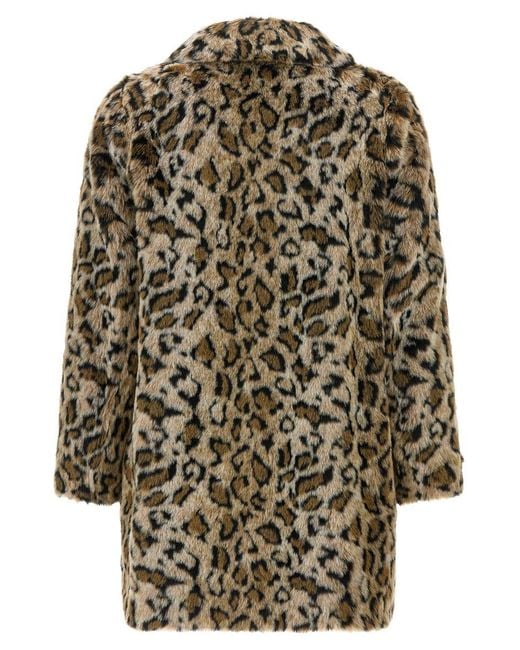 Twinset Multicolor Animalier Coat