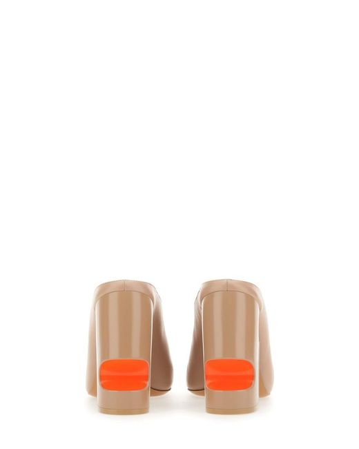 Off-White c/o Virgil Abloh Natural Neutral Pop Meteor 110 Leather Mules