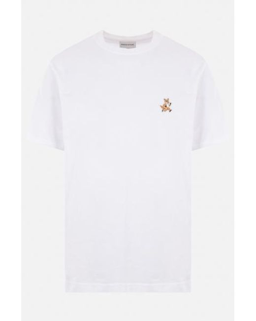 Maison Kitsuné White Maison Kitsune' T-Shirts And Polos for men