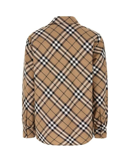 Burberry Gray Printed Polyester Blend Shirt