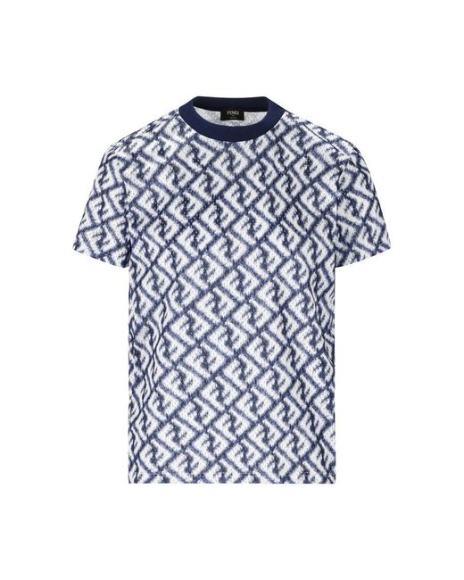Fendi Blue T-Shirts And Polos for men