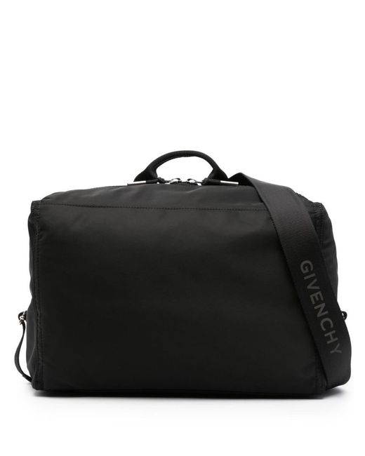 Givenchy Black Medium Pandora Bag In Nylon for men
