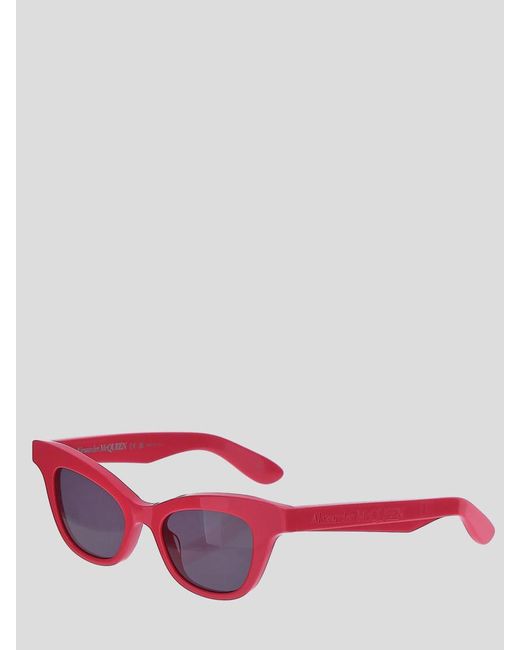 Alexander McQueen Red Sunglasses