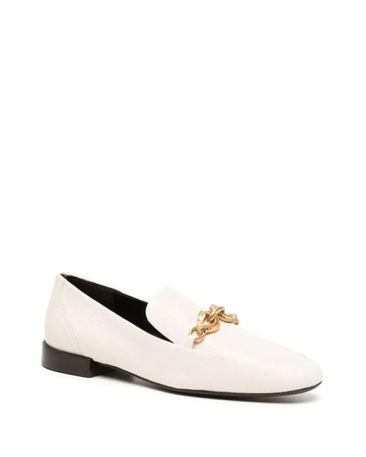 Tory Burch Natural "Jessa" Leather Loafers