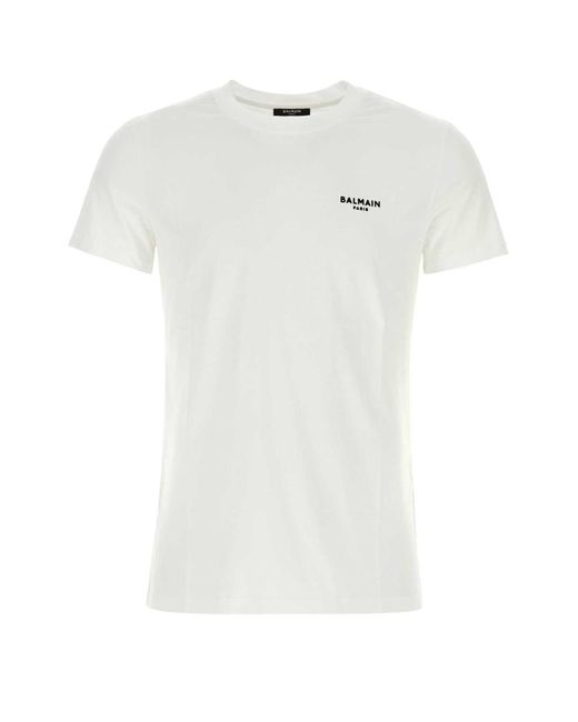 Balmain White T-Shirt for men