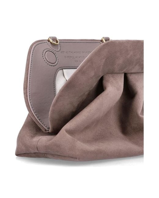 THEMOIRÈ Brown Tia Vegan Suede Shoulder Bag