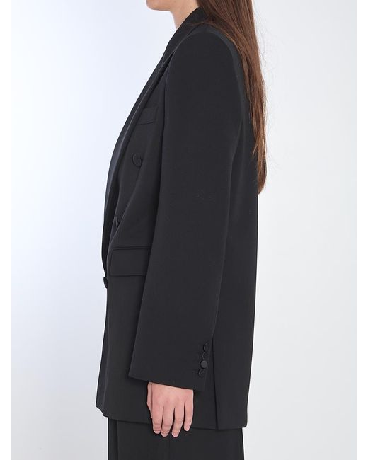 Saint Laurent Black Double-breasted Tuxedo Jacket