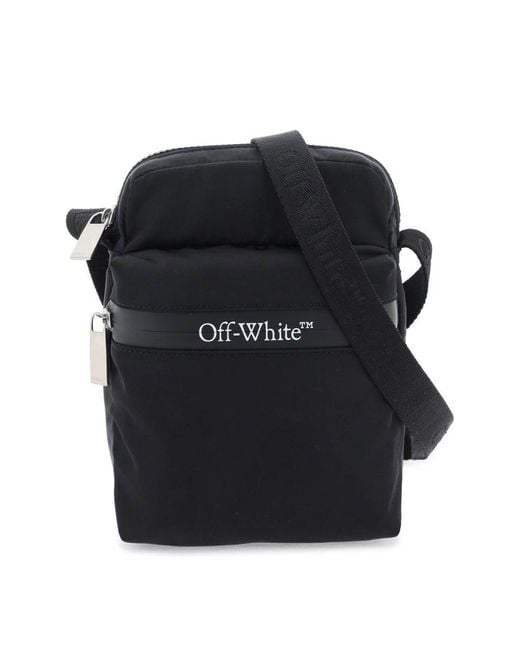 Off-White c/o Virgil Abloh Black Off- Nylon Crossbody Bag for men