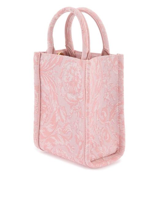 Versace Pink Athena Barocco Mini Tote Bag