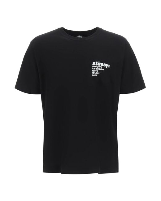 Stussy Cotton Strawberry Print T-shirt in Black for Men - Lyst