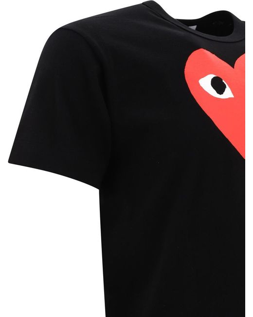 COMME DES GARÇONS PLAY Black "Mega Heart" T-Shirt for men