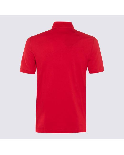Dolce & Gabbana Red Cotton Polo Shirt for men